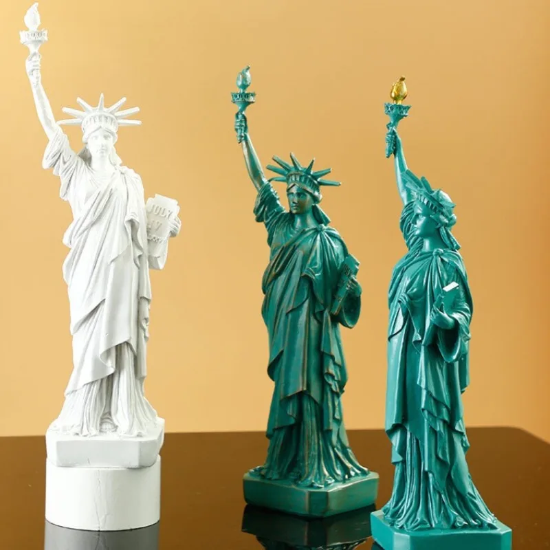 Liberty Inspired Sculpture Statue Model Creative Home Office Decor for Living Room Bookshelf and Bar Resin Art Craft Gift