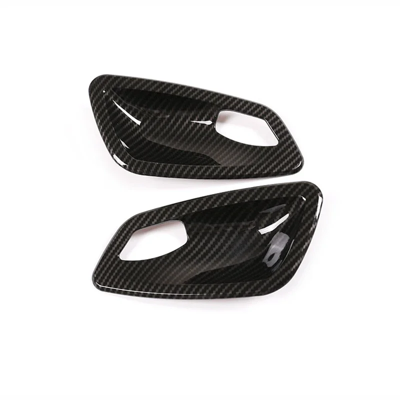 2x Carbon Fiber Style Interior Door Handle Bowl Cover Trim For BMW E92 E93 335i M3 Couple 2007-2013