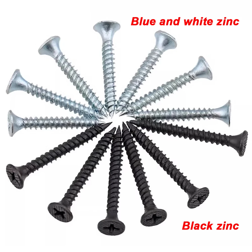 100pcs cross self-tapping screws M3.5, locking screws, metal, suitable for drywall, gypsum board and light steel joist