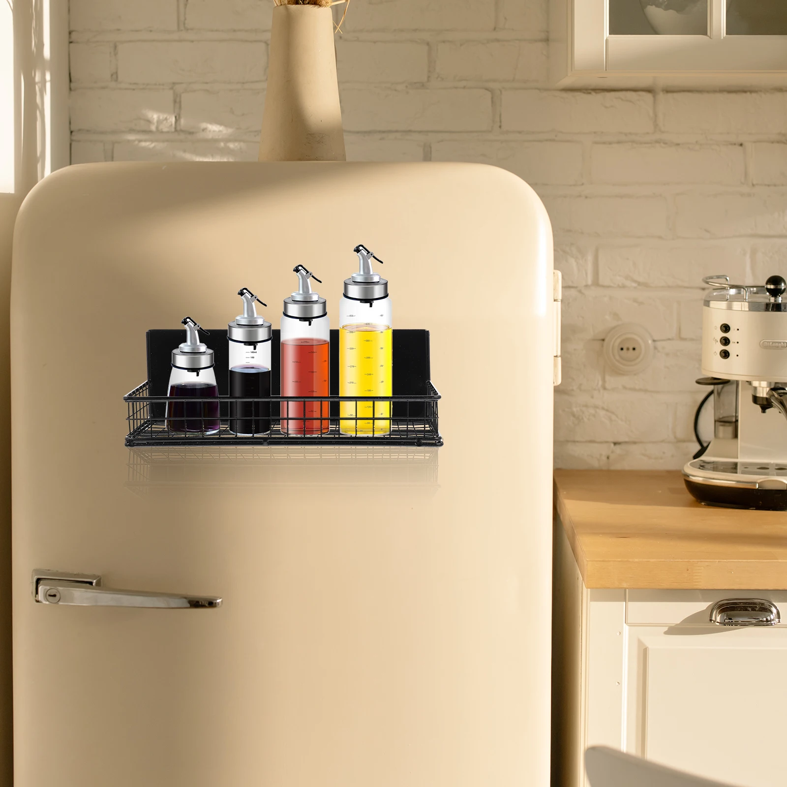 

Magnetic Storage Rack Spice ganizer Fridge Iron Materials Kitchen Decor Housewarming Gift Refrigerator Shelf