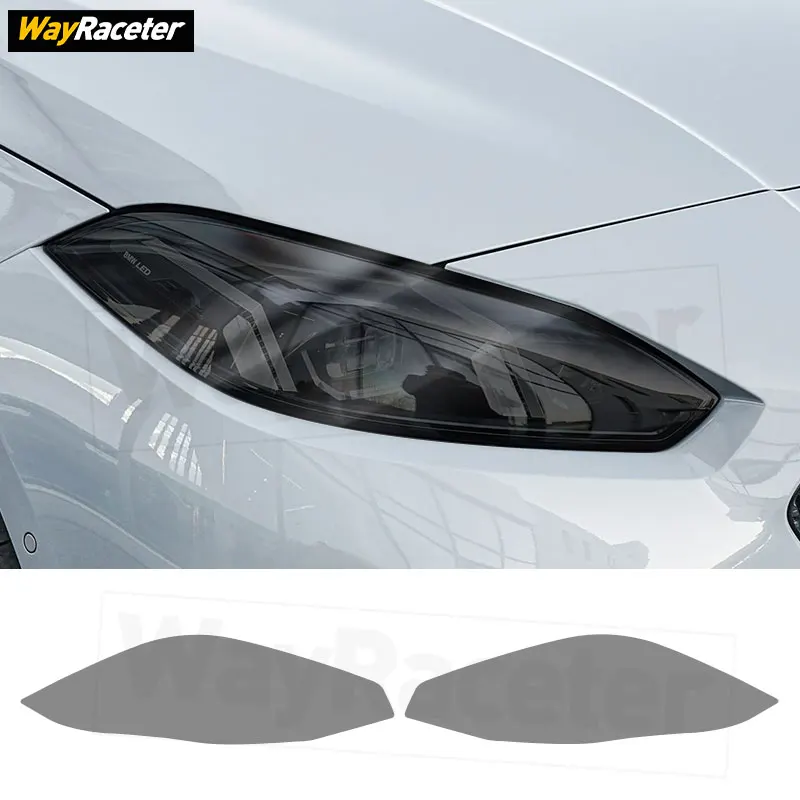 

2 Pcs Car Headlight Protective Film Transparent Smoked Black TPU Sticker For BMW 2 Series Gran Coupe F74 2025 + Accessories