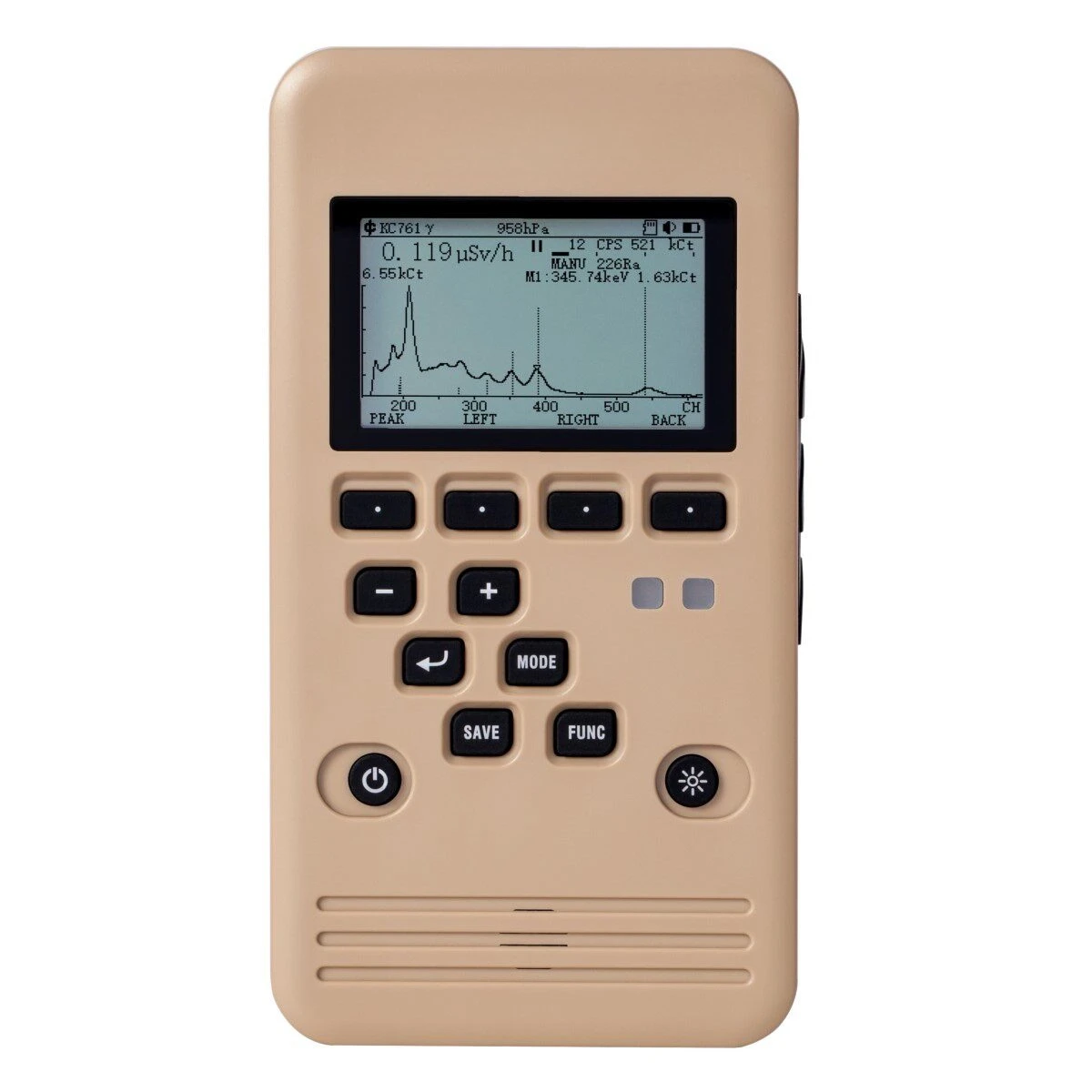 KC761B Handheld Gamma Spectrometer Professional Nuclear Radiation Detection Alarm Dosimeter Nuclide Recognition Remote Monitorin