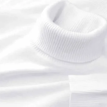 2026 New Mens Knitted Sweaters Solid Color Turtleneck Breathable Pullovers Warm Outdoor Basic Streetwear autumn Business Tops 6