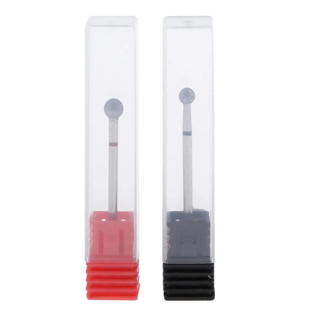 2 hardmetalen roterende braam / 32 inch (2,35 mm) schacht voor doe-het-zelf manicure pedicure