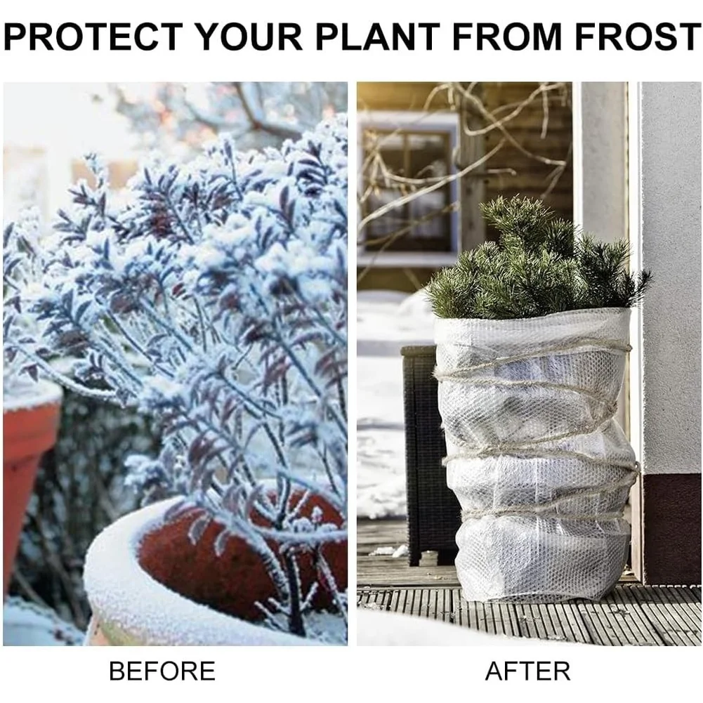 Aluminum Foil Bubble Insulation Film Double Sided Reflective for Winter Plant Frost Protection Outdoor Garden Use