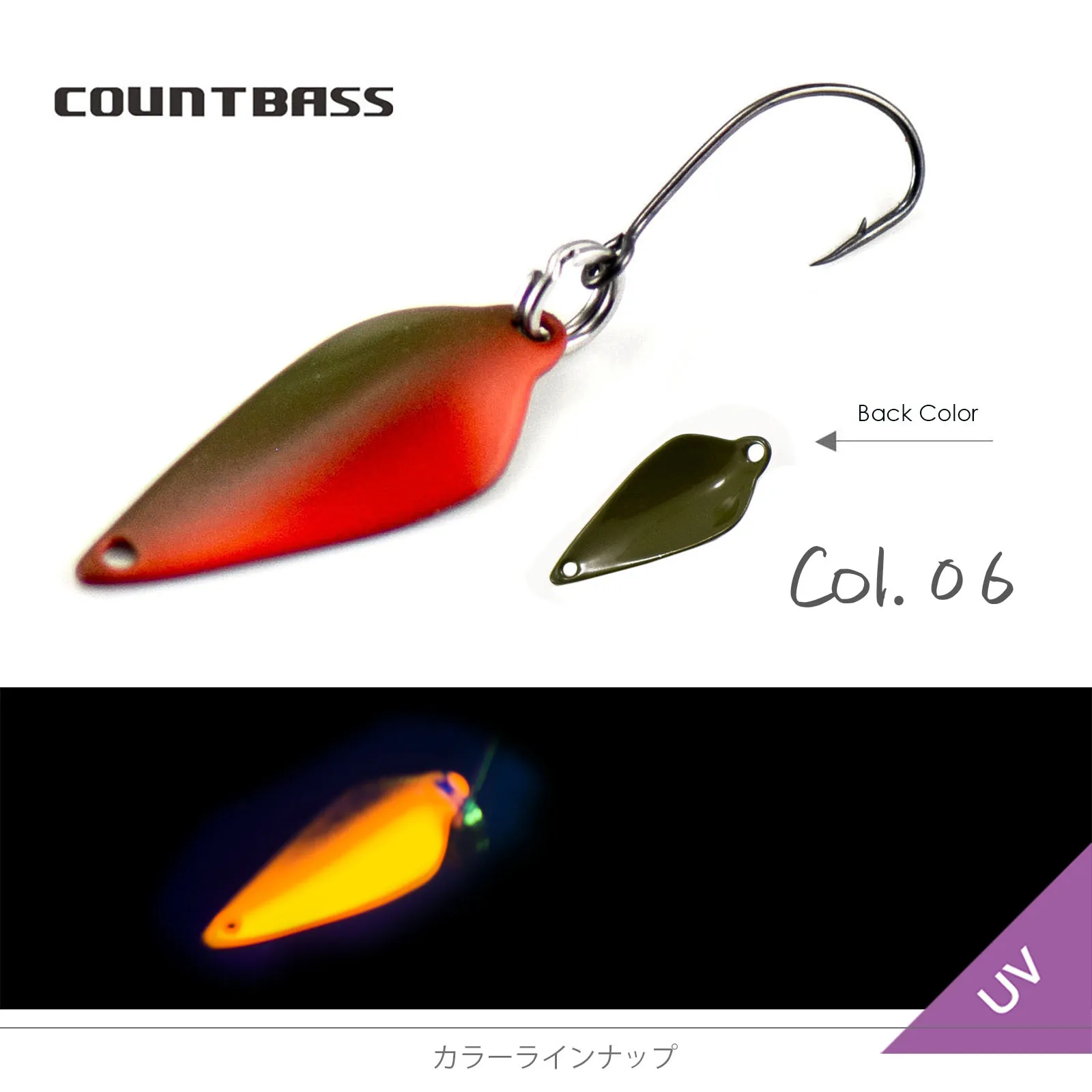 Countbass 1/32oz 0,9g Forellenlöffel Blatt Messingguss Angelköder für Lachsforelle Hechtbarsch – Detail 12
