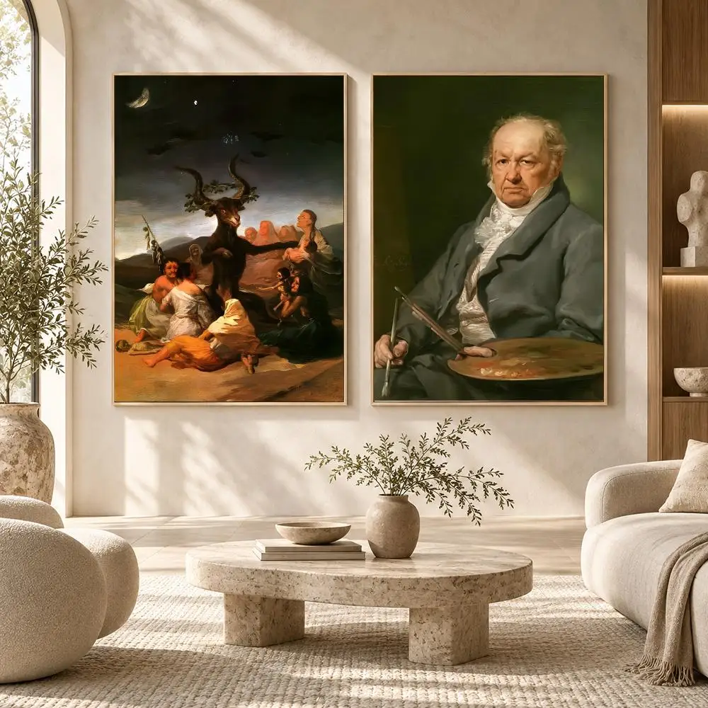 Francisco Goya dark Poster Self-adhesive Decal Living Room Bedroom Party Bar Decor Moisture-proof Fade-resistant