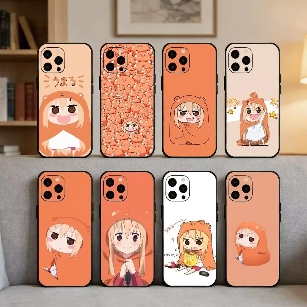

Himouto Umaru-ChanS Phone Case For iPhone 17 16 15 14 13 12 Max Plus Silicone Black Cover