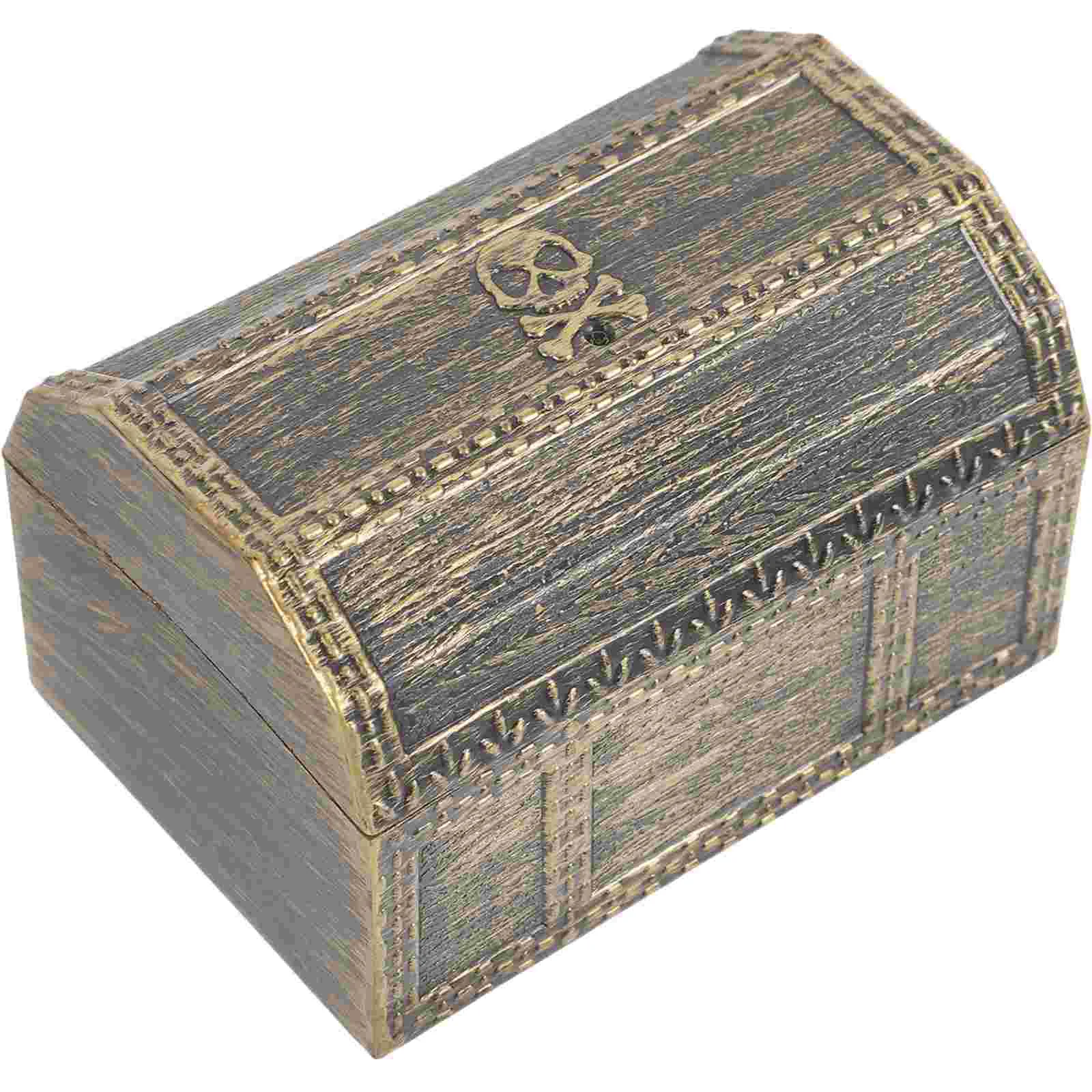 

Trinkets Pirate Treasure Hunting Box Children's Retro Storage Decoration Toy Ornaments for Kids Card Plastic Lids Mini Chest