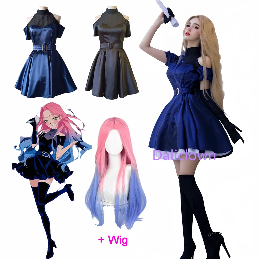 Alien Stage Mizi Cosplay Costume Dress Wig Anime Alien Stage Cosplay Mizi AlienStage Halloween Carnival Party Costume For Women