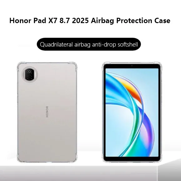 حافظة كمبيوتر لوحي ناعمة شفافة لهاتف Honor Pad X7 8.7 بوصة 2025 X9a V9 X9 11.5 X8a 11 X8 Lite غطاء حماية