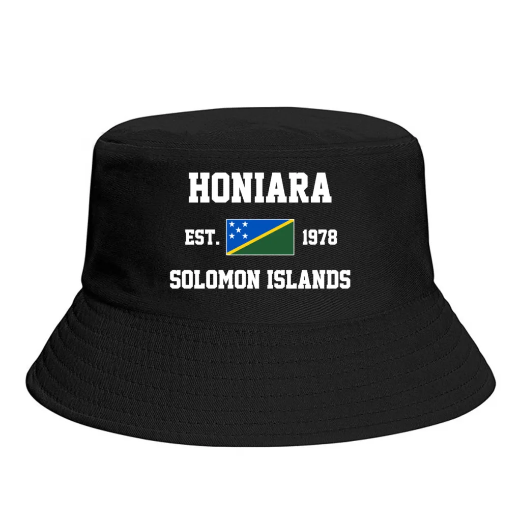 Sombreros de cubo Islas Salomon EST.1978 Honiara emblema bandera parasol fresco al aire libre verano pescador gorras sombrero de pesca