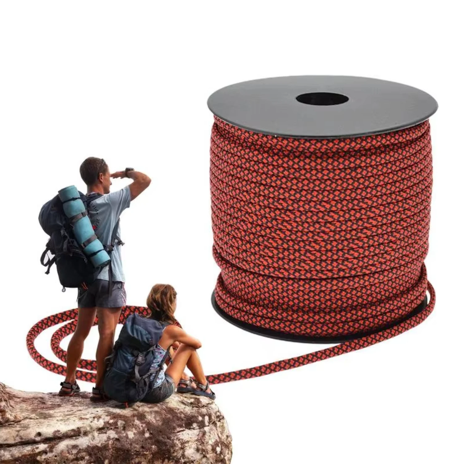 Camping Paracord Rope Outdoor 50M Parachute Cord  Camping Portable Paracord Rope  Tents Canopies Wear-Resistant Parachute