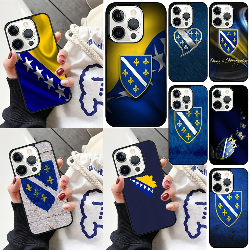 Bosnia and Herzegovina Flag Phone Case for iPhone 16 15 14 12 13 mini PLUS X XS XR 11 PRO MAX Cover Fundas Shell