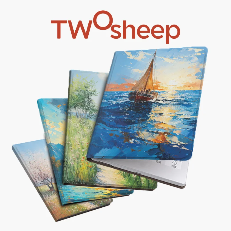 twosheep 일러스트 풍경화 자석 케이스 Boox Go6 GenII Go6 Poke7 Poke6 Poke5 호환 스마트 자동수면 무디자인 초슬림 패드 폴리오