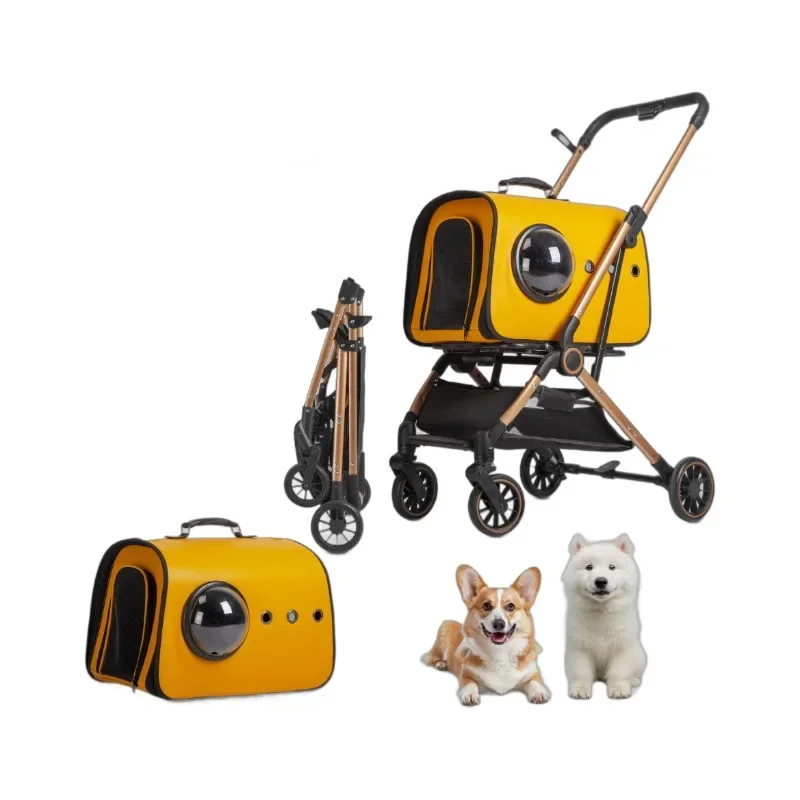 The New Pet Car Is Light and Foldable for Dogs and Cats When Going Out and Medium-sized and Small Dogs and Cats Are Outdoors