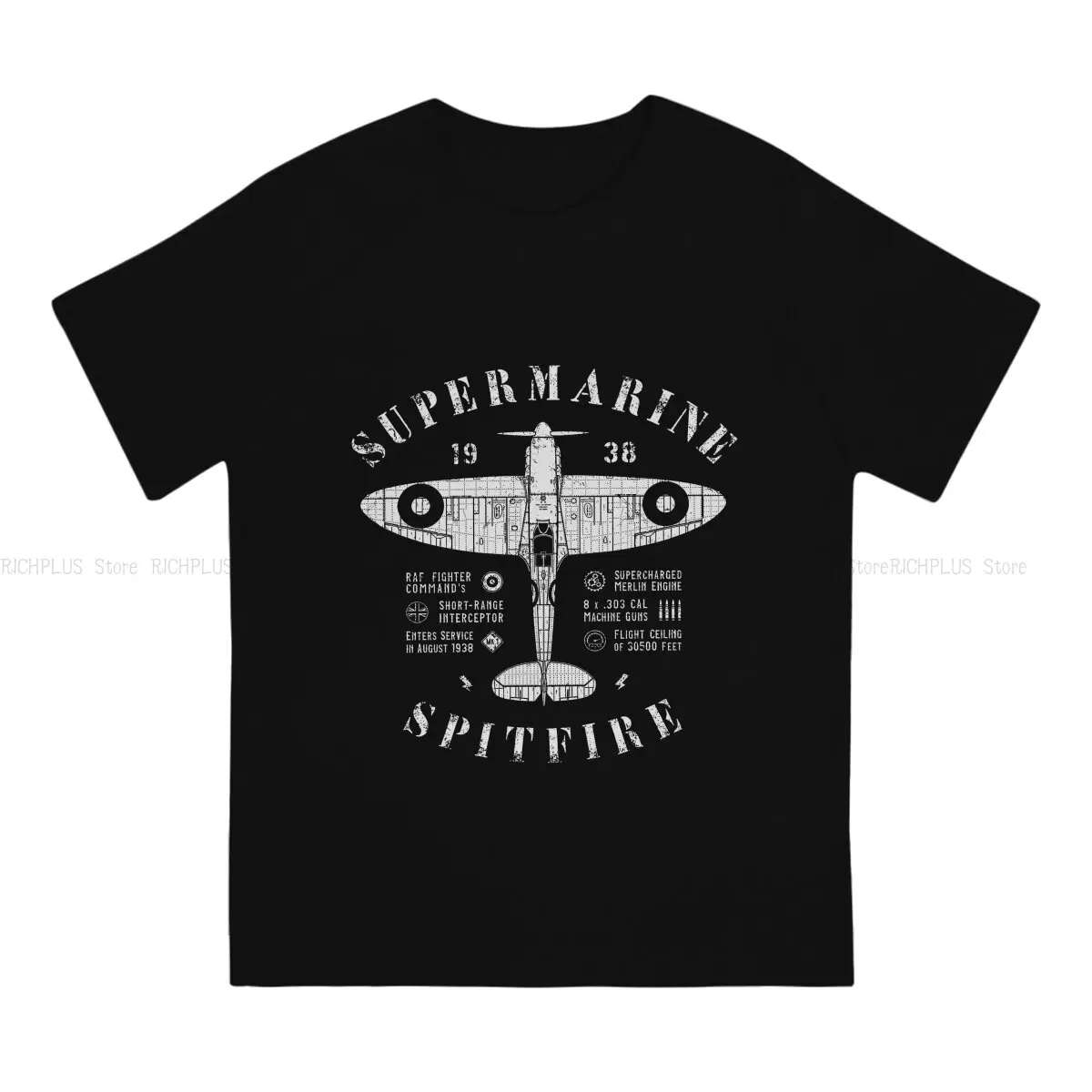 Camiseta Supermarine Spitfire para hombre, Tops de cuello redondo de poliéster, Idea de regalo de Humor, URSS rusa, CCCP