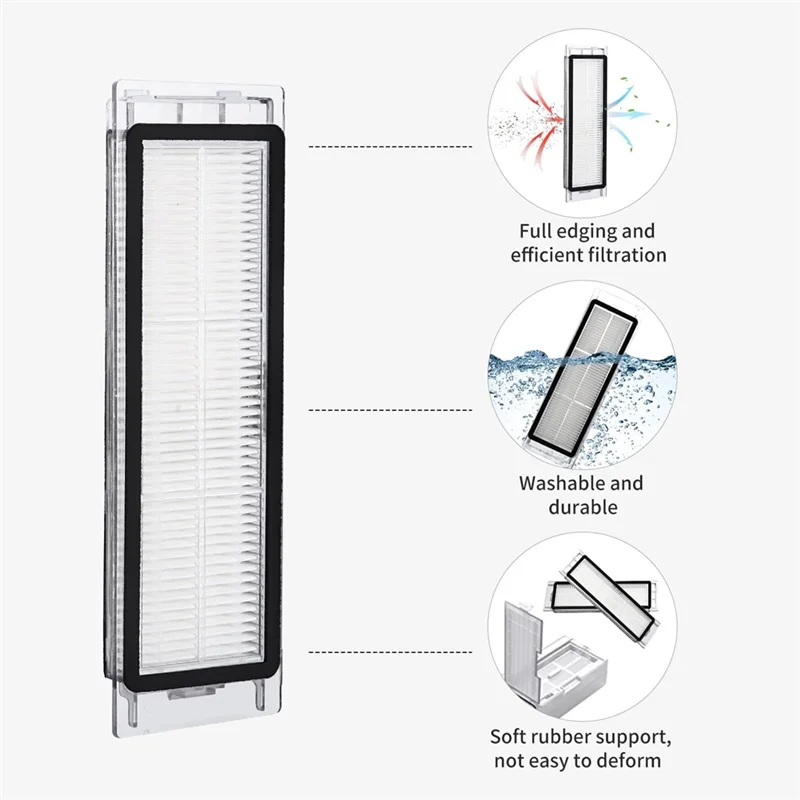 فرش جانبية رئيسية مرشحات HEPA ممسحة قماش لشاومي Roborock S5 Max S6 Pure S6 Maxv قطع غيار المكنسة الكهربائية