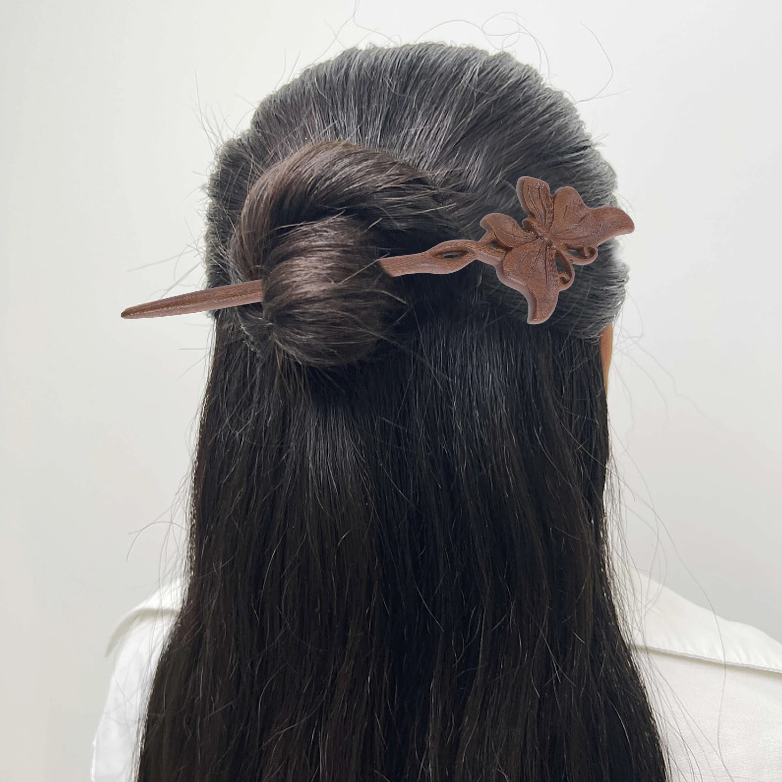 

Sandalwood Hairpin Pin Women Long Bun Updo Hanfu Stick For Updo Accessories Long Hair Hair Chopstick Accessories