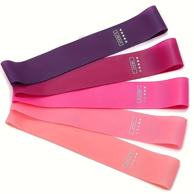 1pc Portable Fitness Workout Equipment Rubber Resistance Bands Yoga Gym Elastic Gum Strength, Pilates,  Women Weight Sports image 5