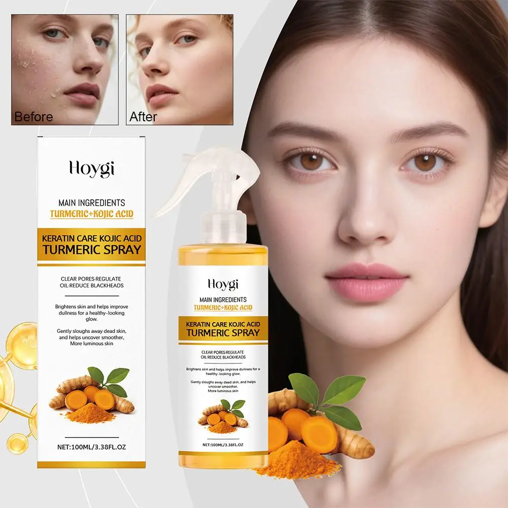 بخاخ تقشير حمض الكوجيك والكركم - لا حاجة إلى أدوات، تفتيح لطيف وتجديد لجميع أنواع البشرة، بشرة محمولة C P3S4 #5