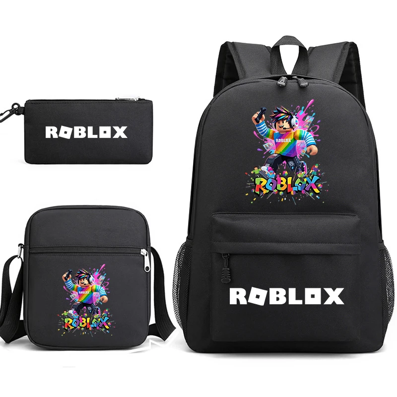 

Roblox Game Print School Backpack with Shoulder Bag and Pencil Case 3 Piece Set for Boys and Girls Kids School Supplies
