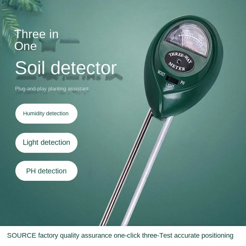 3 In 1 Soil Ph Meter Sunlight Ph Tester Garden Flowers Soil Moisture Sensor Meter Plants Acidity Humidity Ph Monitor Detector