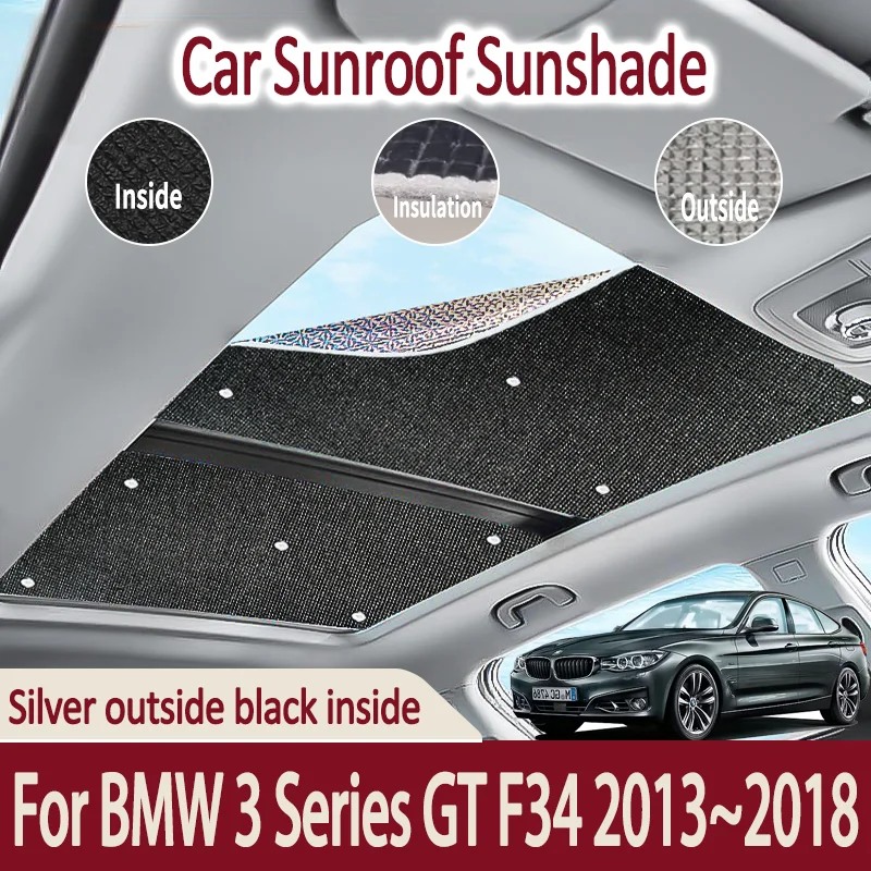 

Car Sunroof Sunshades For BMW 3 Series GT F34 2013~2018 2015 Auto Skylight Roof Sunscreen Heat Insulation Anti-UV Accessories