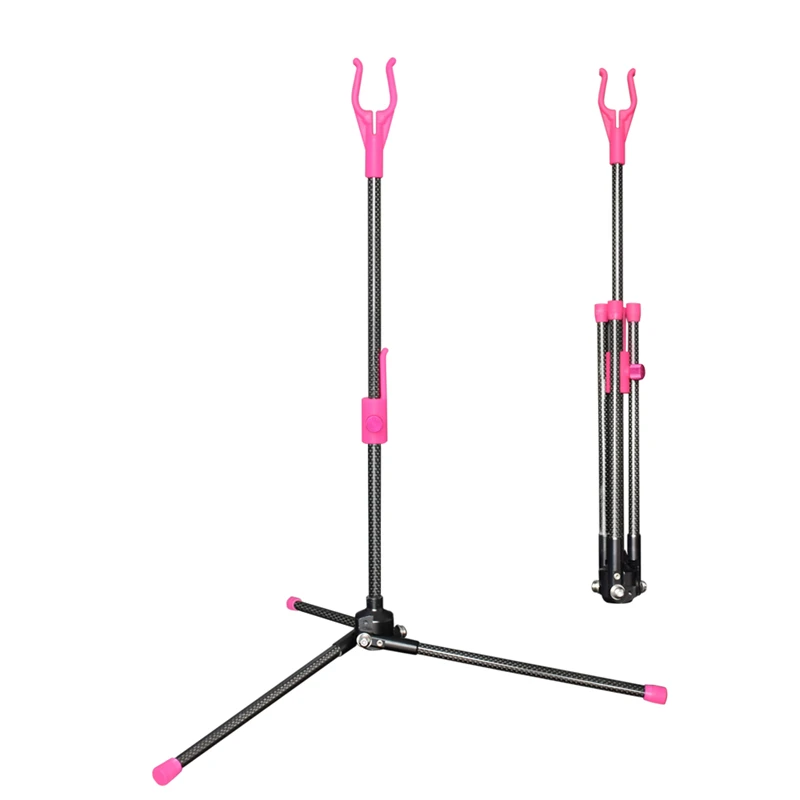 1Pc Bow Stand Holder Elong Outdoor Hot Pink Archery Removable Recurve Bow Youth Archer Shooting