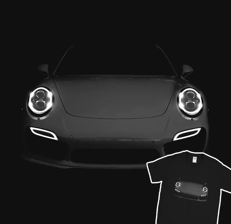 

991 Turbo S TShirt Mens Gift Idea Headlights Glow 100% Cotton