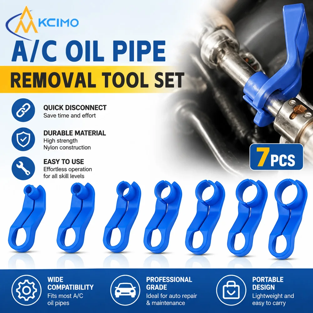 Kcimo – Kit de 7 outils de déconnexion pour conduites de carburant, tuyaux de climatisation et flexibles de refroidisseur d'huile de transmission – Outils manuels d'entretien mécanique