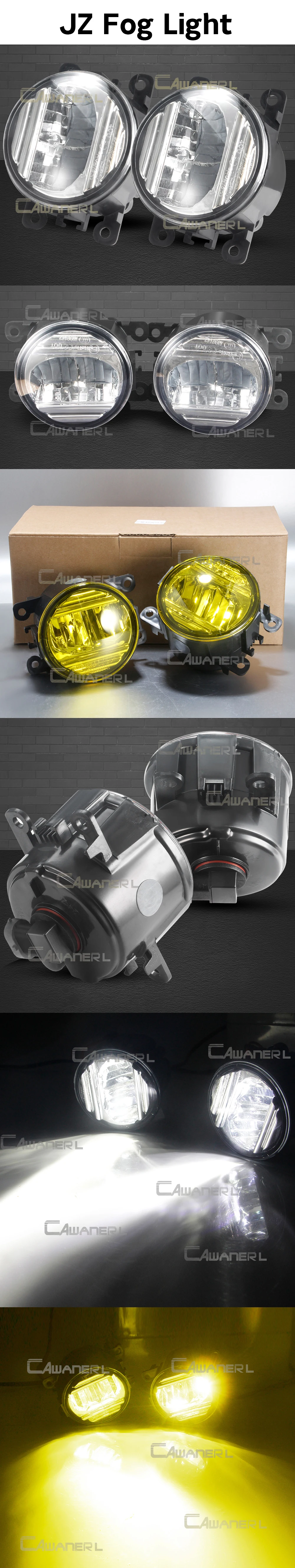 2 Pieces Car Front Fog Light Assembly 30W H11 LED Fog Daytime Running Lamp DRL 6000LM For Subaru BRZ 2013-2018