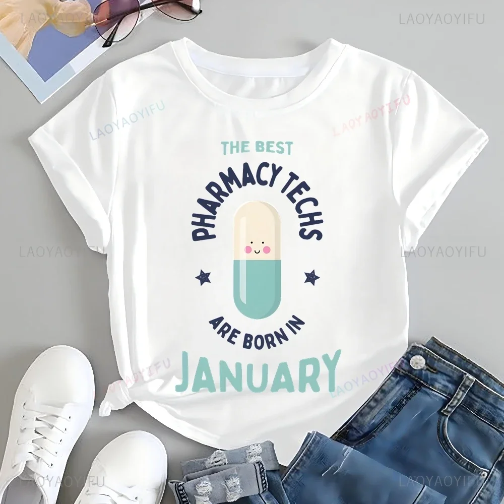 أفضل تقنية الصيدلة ولدت في تي شيرت مطبوع تي شيرت فني الصيدلة الصيدلة للجنسين قميص قطني كبير تي شيرت #2