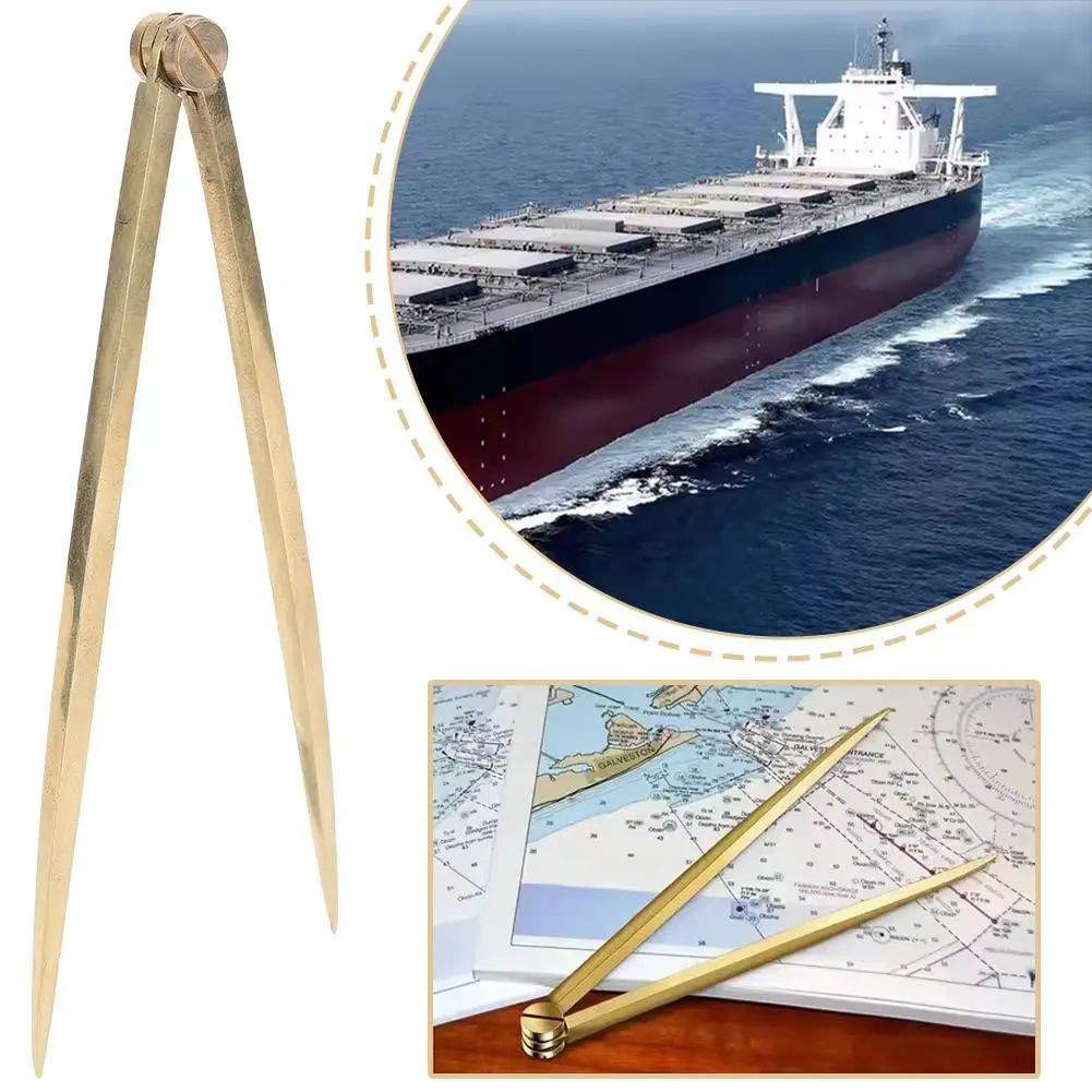 النحاس الملاحة مقسم الرسوم البيانية البحرية تعزيز الدقة أداة الملاحة البحرية للإبحار القوارب خريطة قياس الوصول Q6s1 #2