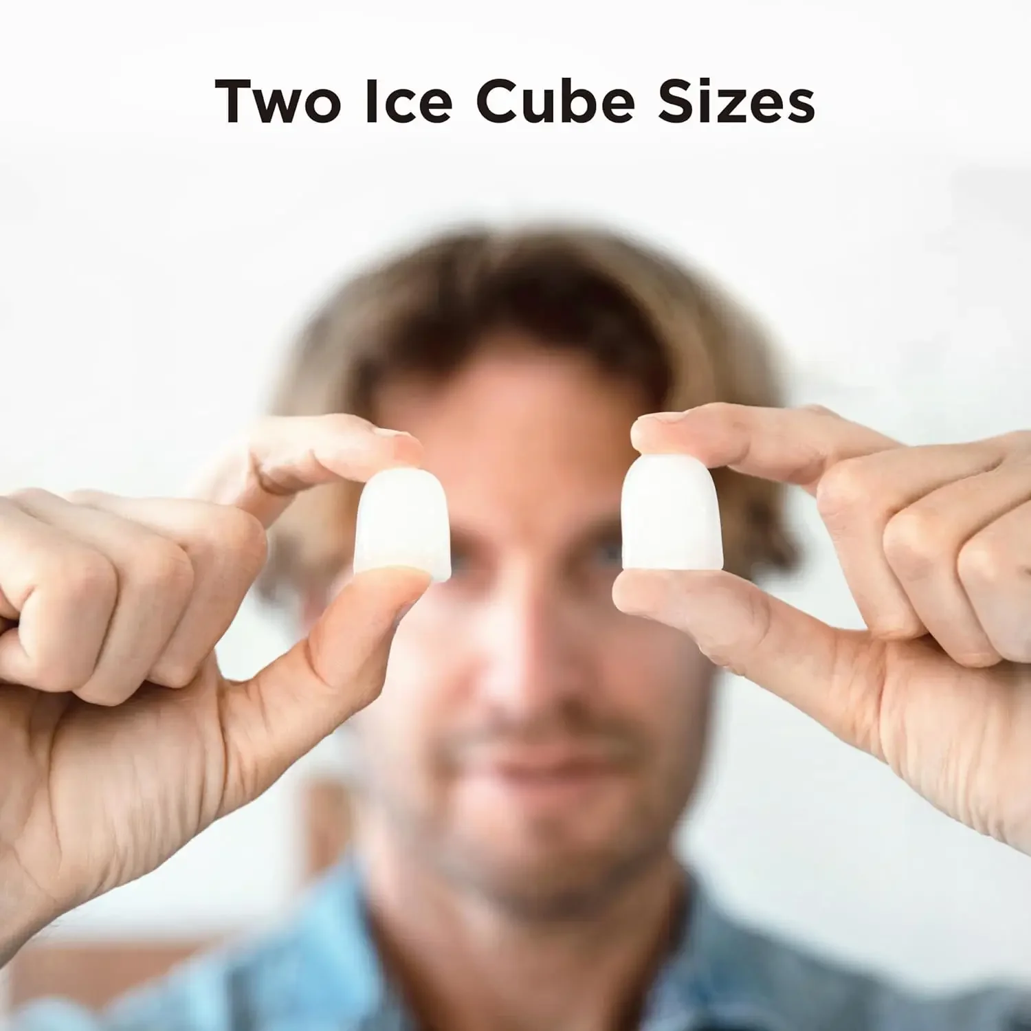 Efficient Countertop Ice Maker Producing 9 perfectly shaped Cubes in just 6 minutes, Generating 26lbs ice in 24Hrs, Convenient S