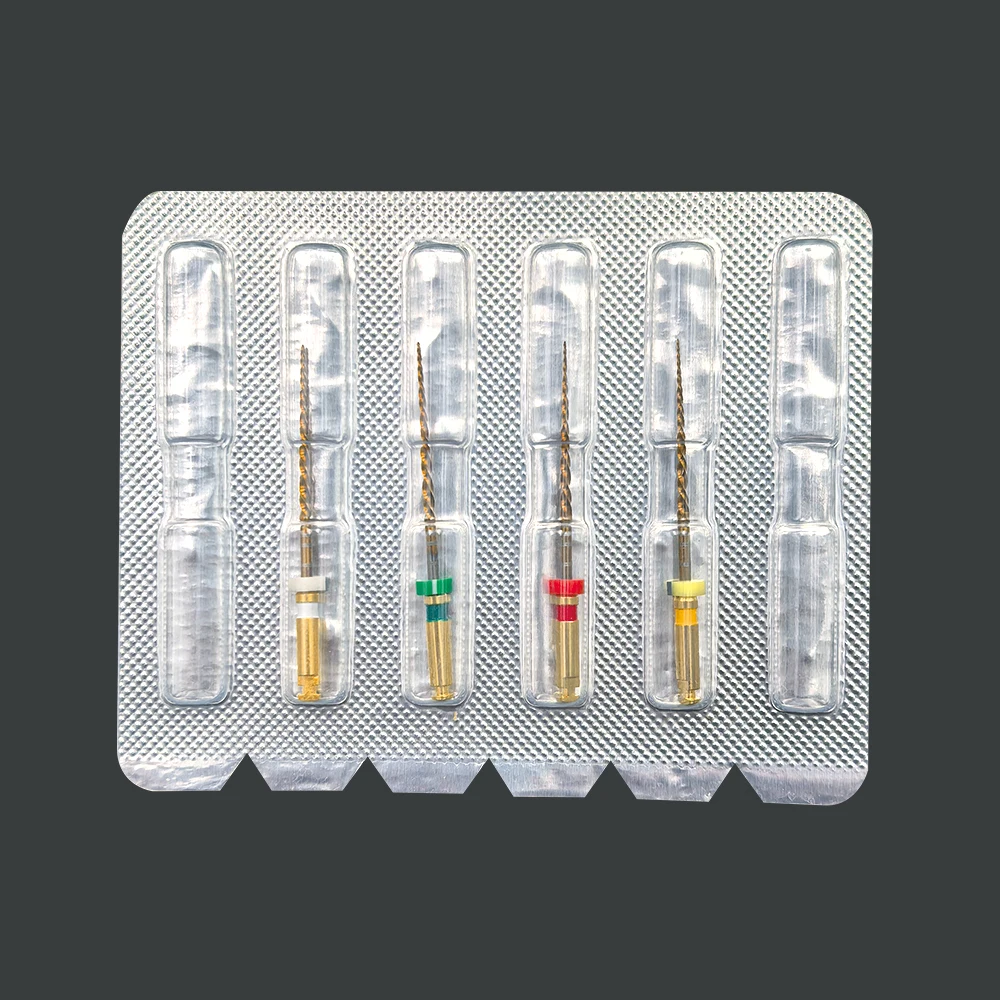 2pack Dental Wave Gold One Files 20/07 Small 25/07 Primary 35/06 45/05 Reciprocation 4pcs/pack Dental Endo NITI File Endodontic