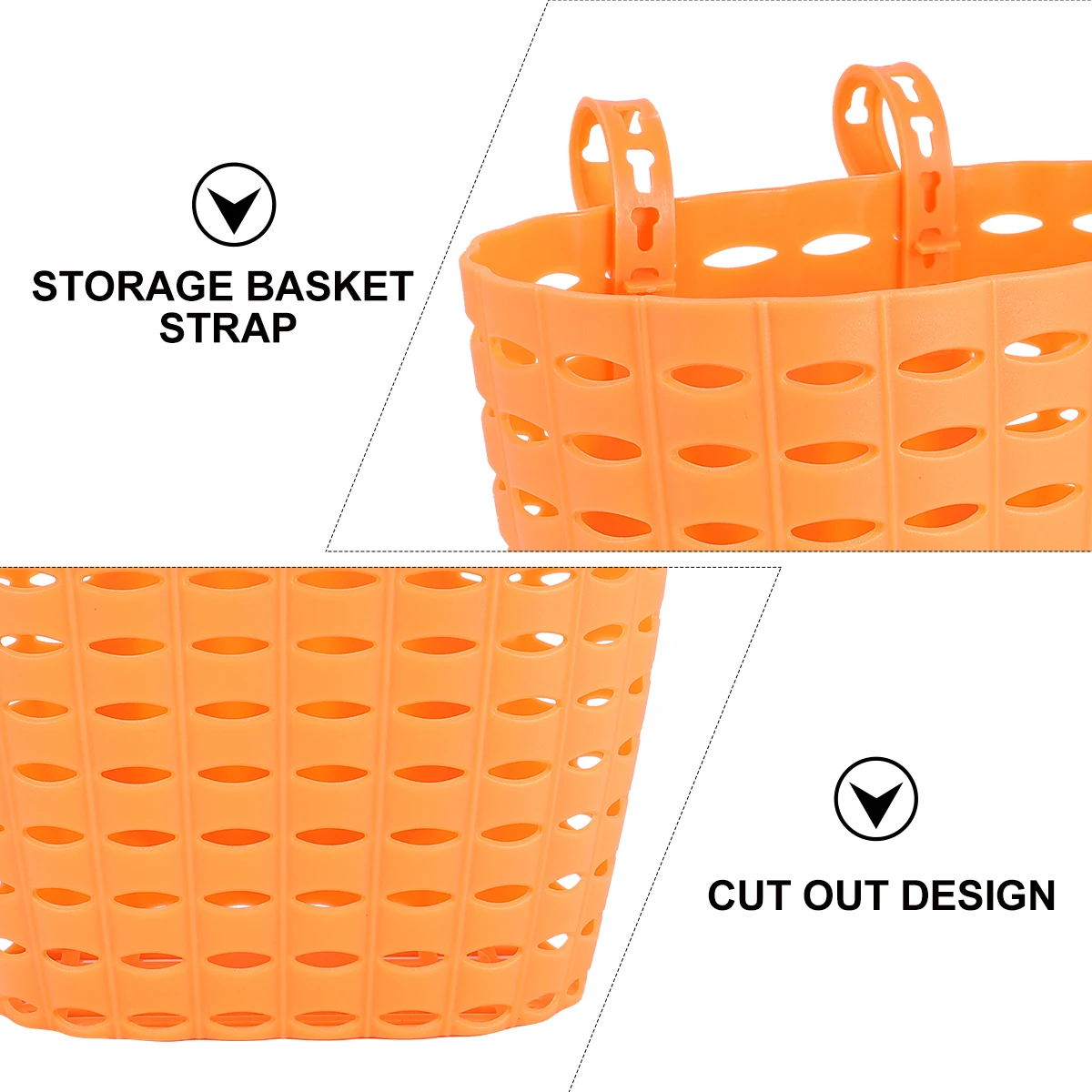 

1pc Bicycle Basket for Kids Bikes Plastic Lightweight Durable Water Resistant Scratch Proof Bike Storage Handlebars Attachment
