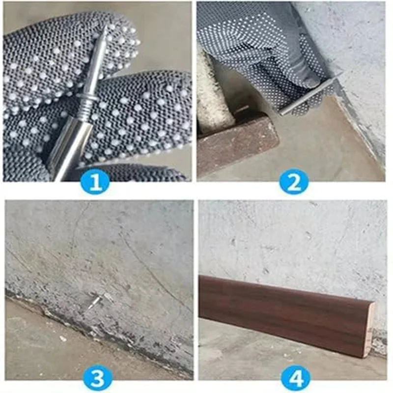 ABLQ 100 ชิ้น Double - Head รอบด้ายไม่มีรอยต่อเล็บ, รอบสายไม่มีเครื่องหมายเล็บ, ไม่มีรอยต่อเล็บแขนเครื่องมือ Sil