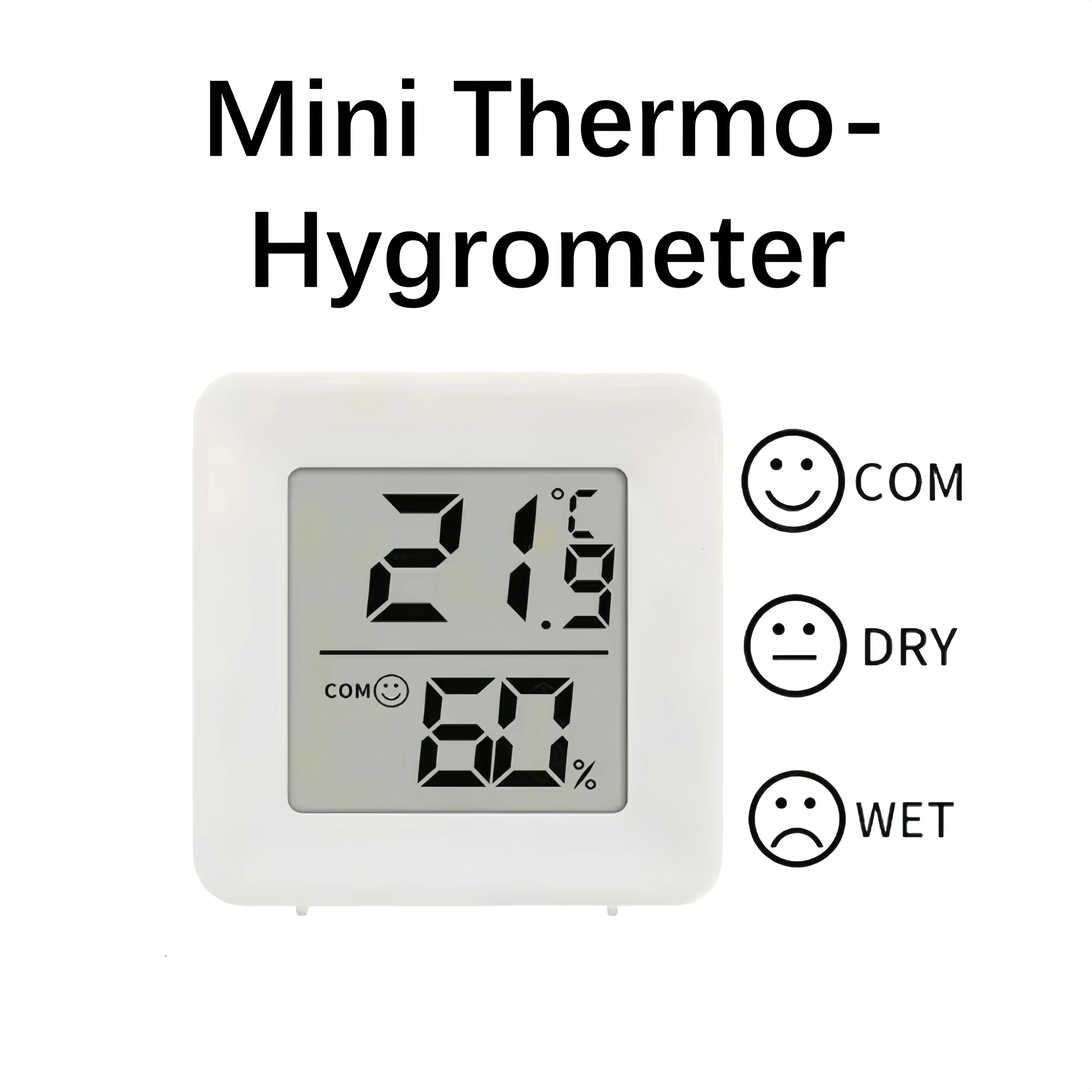 LCD Digital Thermometer Hygrometer Indoor Room Electronic Temperature Humidity Meter Sensor Gauge Weather Station for Home