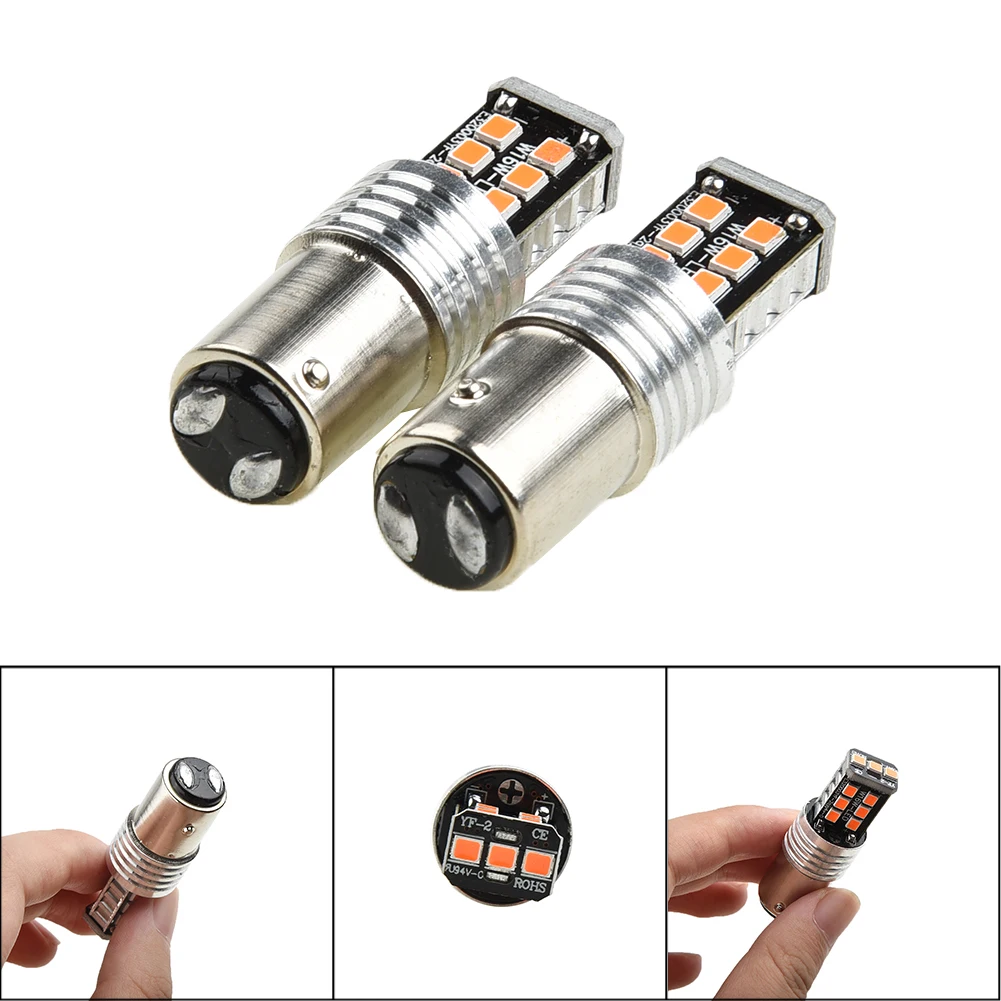 

Red Tail Light Set LED 12V Canbus for BAY15D 2pcs 1157 15 LED 2835 Bulb Aluminum Useful Sale High Quality Part