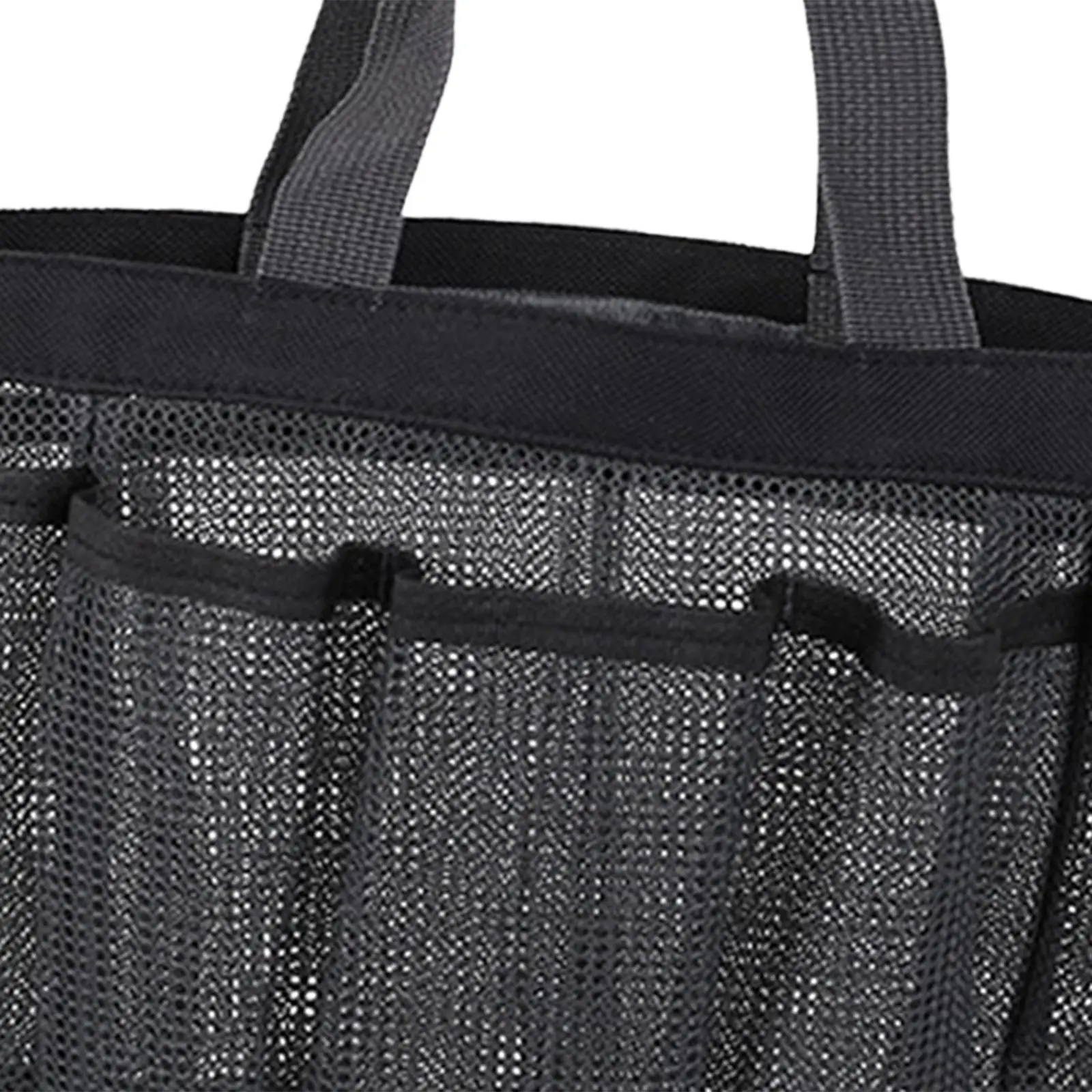 Immagine 7: Borsa da viaggio in rete per trucchi, organizer pieghevole per articoli da toeletta, cestino in nylon per doccia, campeggio, dormitorio universitario e accessori