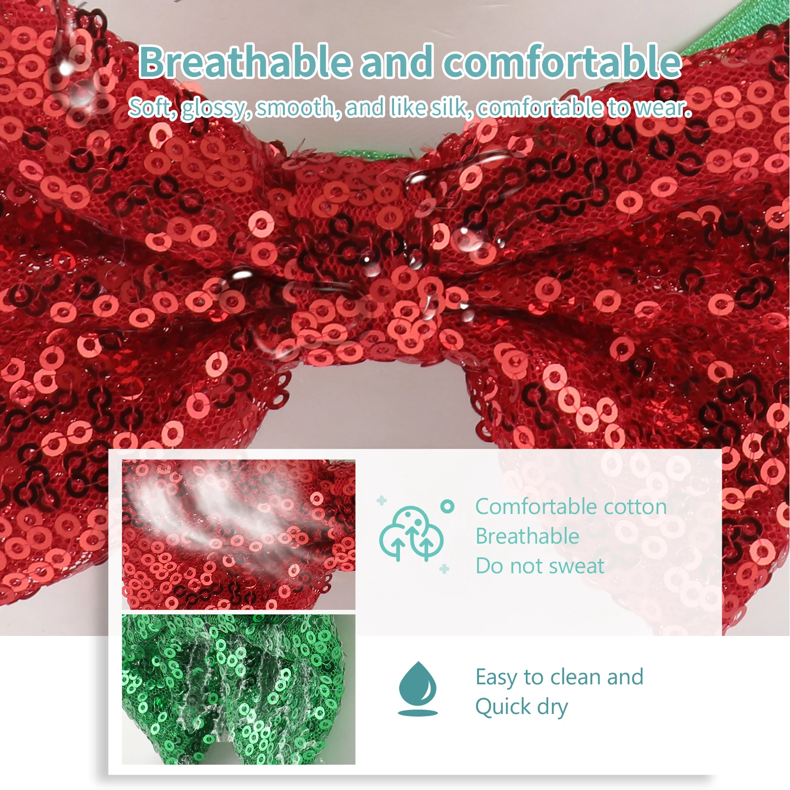 

6pcs Sequin Bowknot Headb s Pretty Kids Christmas Xmas Hair Accessories Durable Infant Festive Bowknots Beautiful