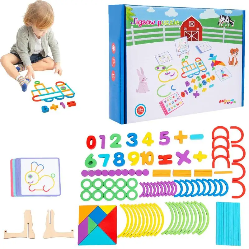 Brain Teasers Logic Game Preschool Learning Activities Colorful Stem Educational Toys Montessori Puzzles Birthday Gifts For Kids