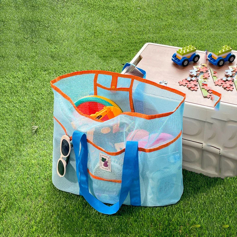 

Легкая сетчатая сумка для хранения, портативная сумка, сетчатая сумка, сумка для плавания, большая дорожная пляжная сумка, пляжная сумка, новинка лета 2023 г.