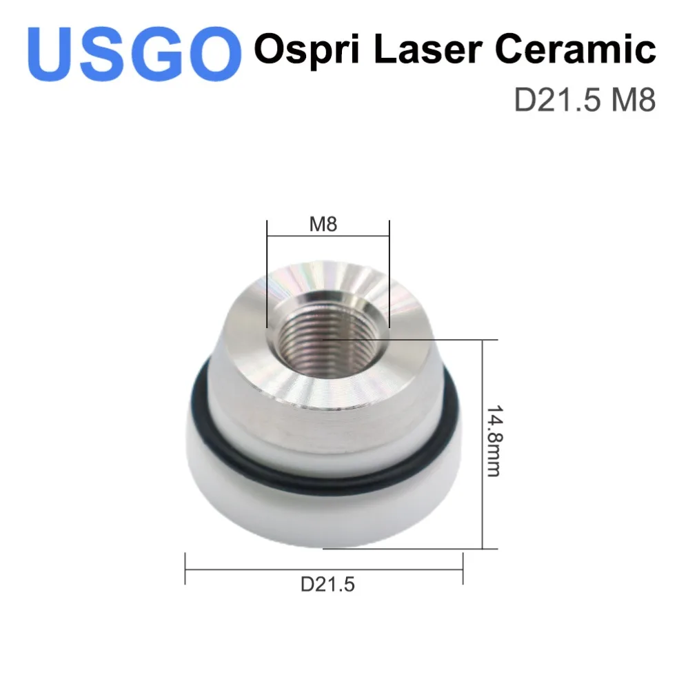 3D Laser Ceramic Body OSPRI D21.5 M8 Laser Ceramic Nozzle Holder for 1064nm Laser Cutting Head Sensor Accessories