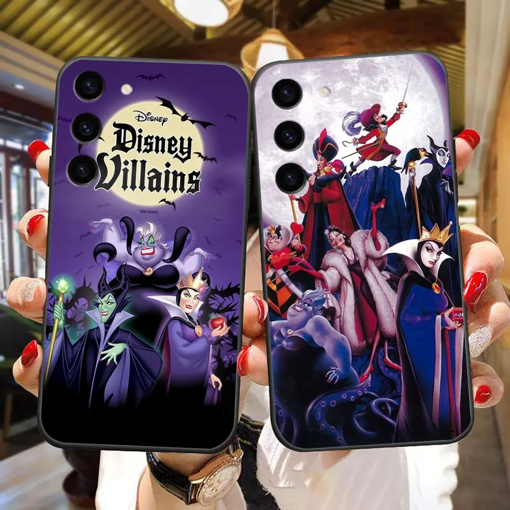 Disney Villain Queen Phone Case For Samsung Galaxy S24 S23 S22 S21 S20 FE S10 S9 LITE PLUS ULTRA Black Silicone Case Funda Shell