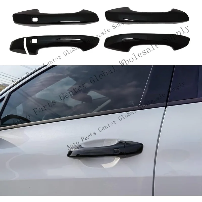 L+ 4X For Kia K5 2021-2026 ABS Glossy Black Door Handle Cover Trim w/ Smart Keyhole