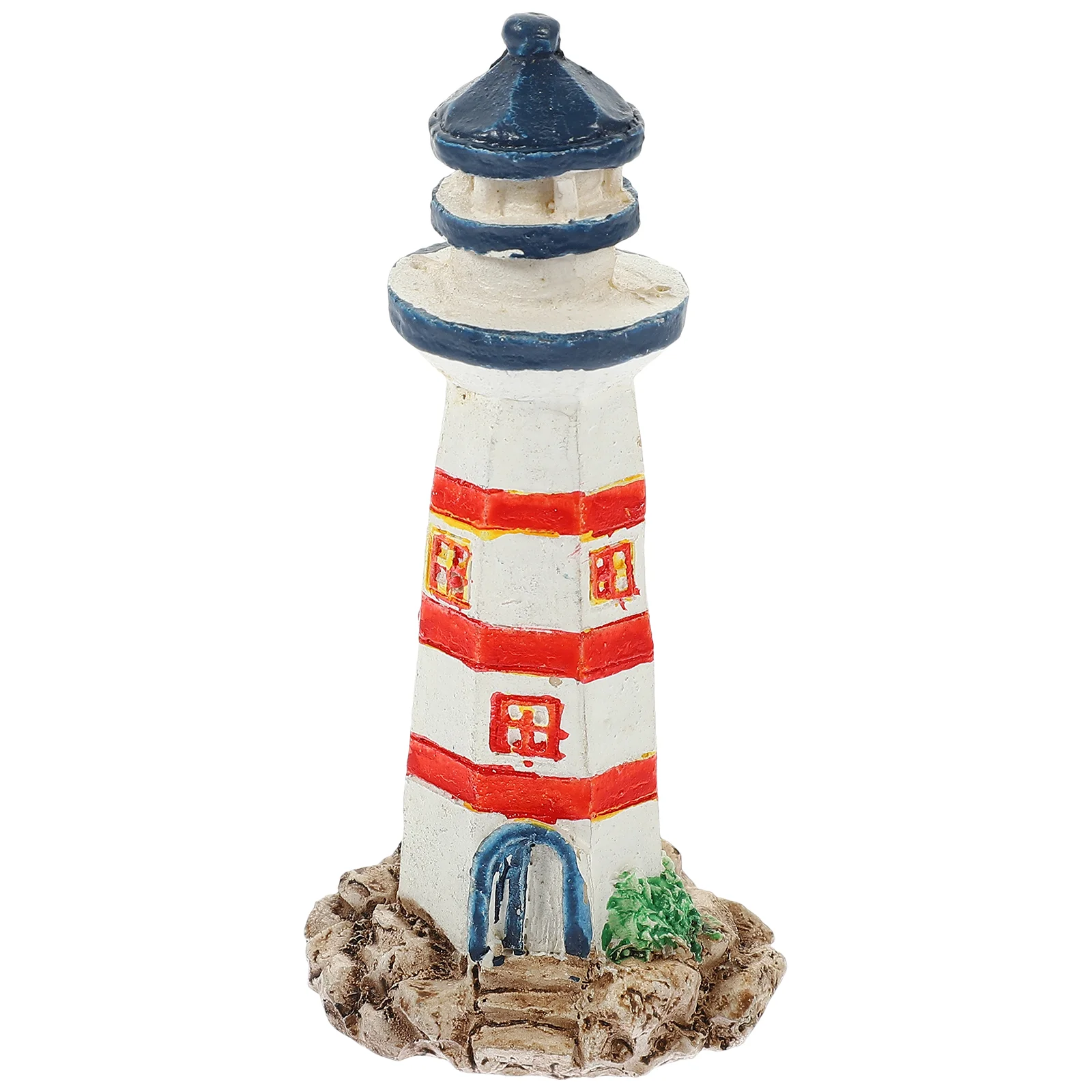 Small Lighthouse Ornaments Sea Theme Craft Mediterranean Decor Decorative Wood Resin Decorate