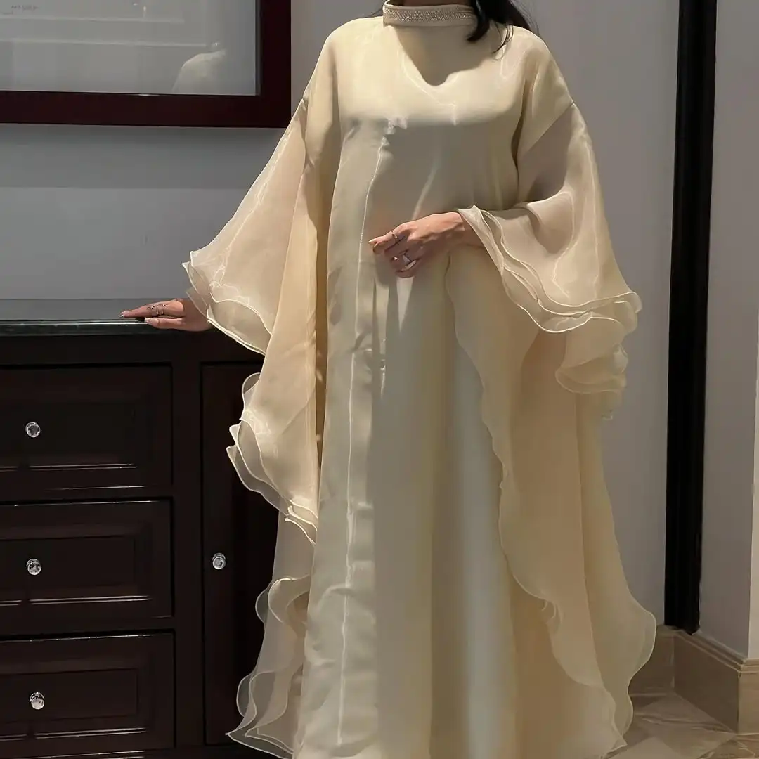 

Other Shore Elegant Vintage Sweet Champagne Satin Shiny Simple Cape Customize Formal Occasion Prom Dress Evening Party Gowns