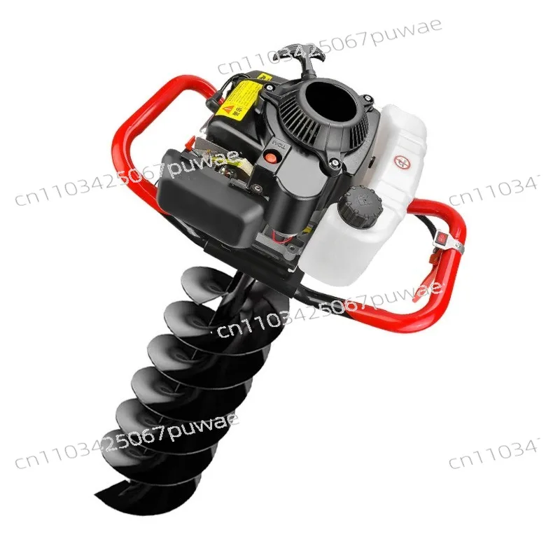 Four Stroke Engine Powered Earth Auger With Electric Start For Farm Digging Fence Post Hole Drilling Machine